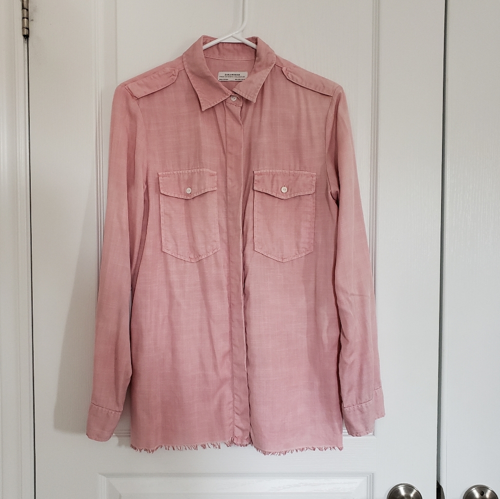 Zara Pink Button Up